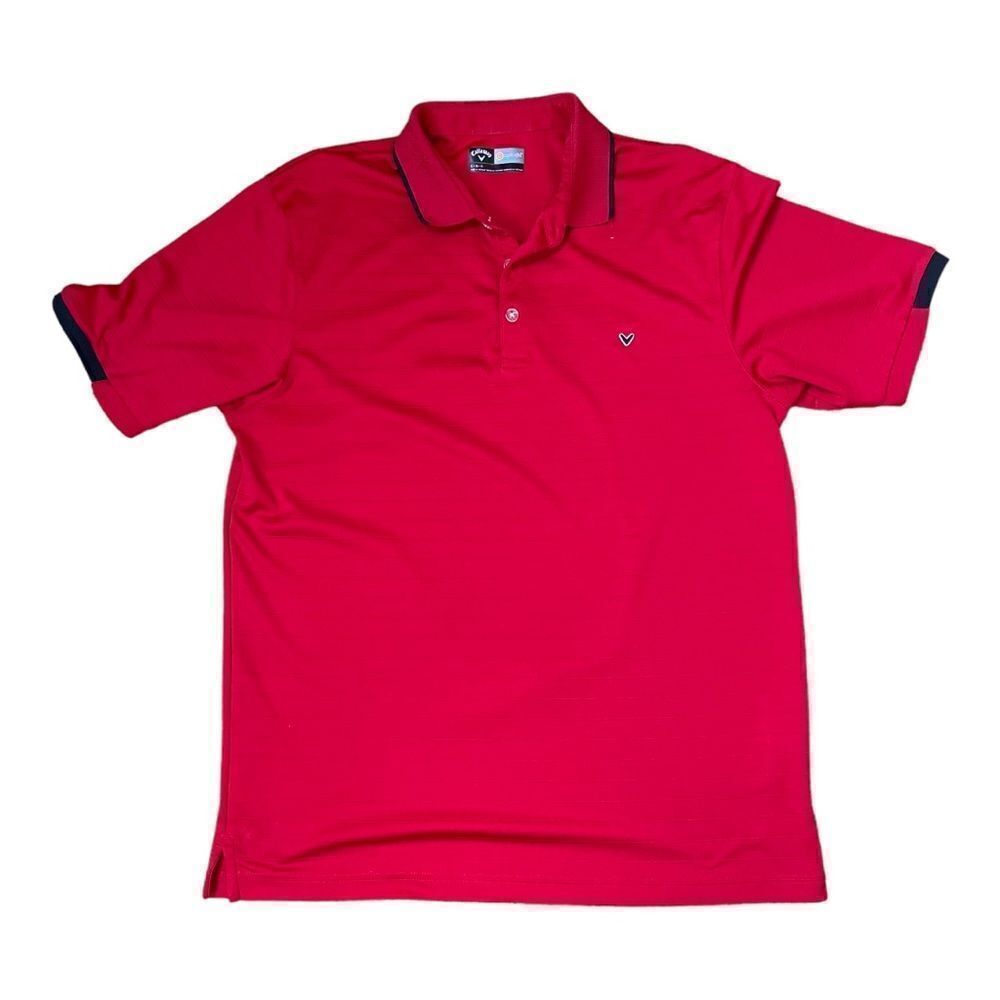 Callaway Opti Dri Golf Red Polo Shirt Men Size L